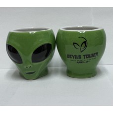 Devils Tower Alien Head Shot Glass