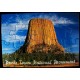 Devils Tower Blue Sky Puzzle Postcard